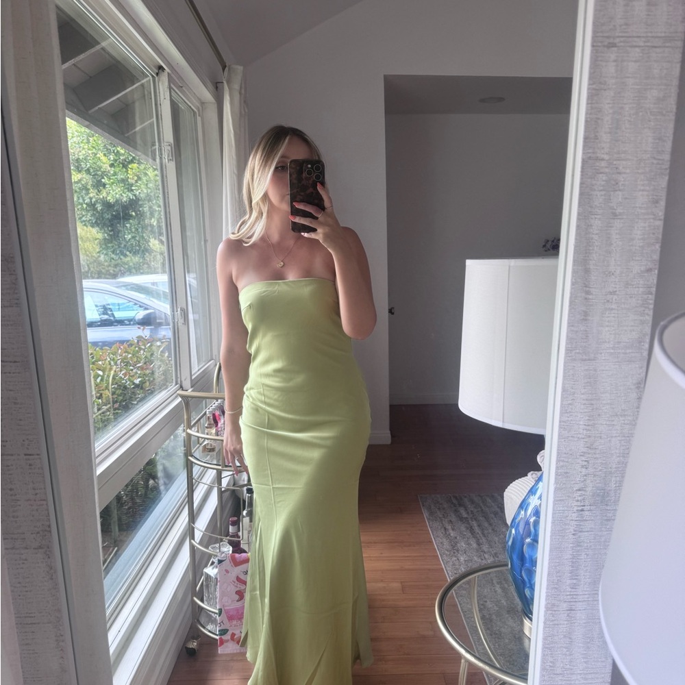 Princess Polly Green Strapless Sheath Maxi Dress